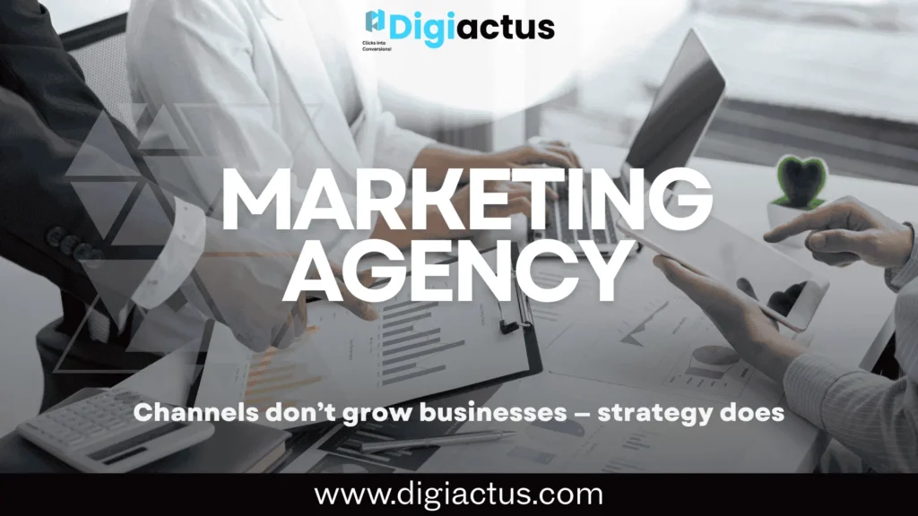 Diagram explaining core digital marketing services and their role in business growth